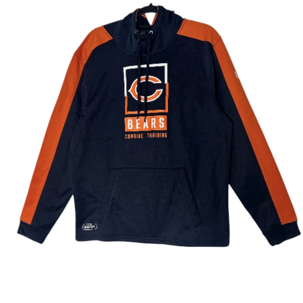 Chicago Bears Hoodie Sweatshirt Men Large New Era NFL Team Pullover Excellent